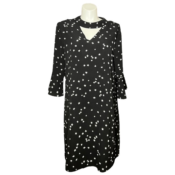 Alice & You Bell Sleeve Star Print Dress size 16 - Picture 2 of 16